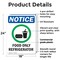 Signmission Food Only Refrigerator, 18 in W x Rectangle, Plastic OS-2PACK-NS-P-1824-V-12825 - alternate 5